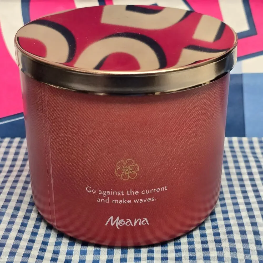 BBW Disney Princess Moana Large 3 Wick Candle Holiday Home Fragrance Exclusive